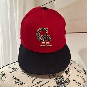 Colorado Rockies flat bill baseball cap, size 7 3/8, EUC, American, NEW ERA